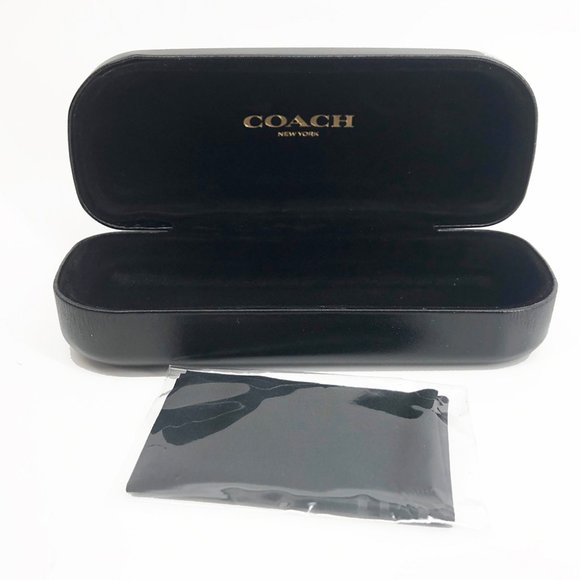 Coach Black Leather Glasses Sunglasses Case - Picture 1 of 3